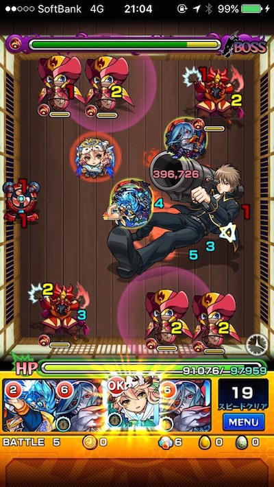 モンスト攻略沖田総悟ステージ5