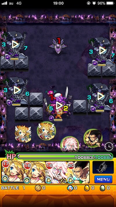 モンスト攻略不動明王廻ステージ1