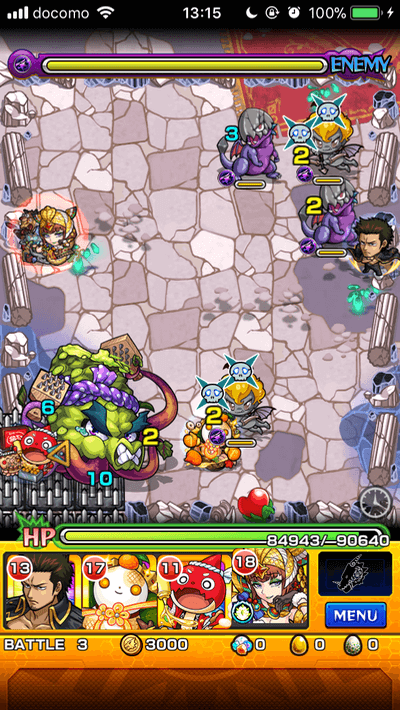 モンスト攻略わさびだこ攻略ステージ3