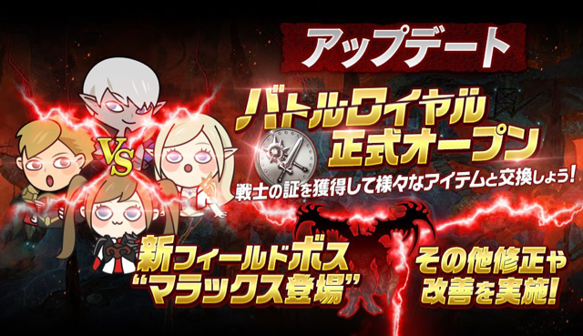 リネレボ バトルロイヤル正式オープン フィールドボス マラックス 追加にスロットマシンイベントも開始 Appbank