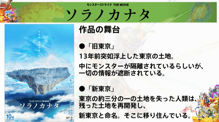 モンスト劇場版ソラノカナタ作品の舞台