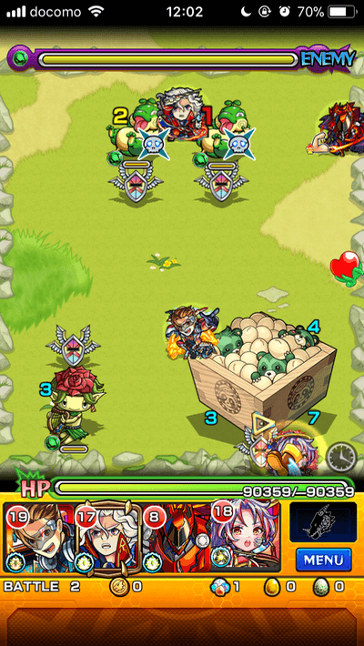 モンスト攻略まめだぬきステージ2
