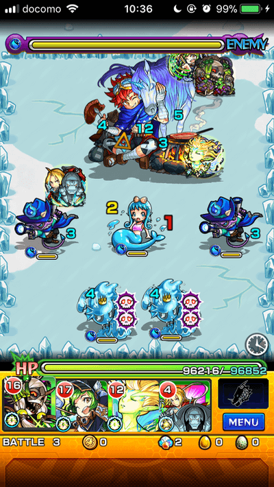 モンストフラッグ&エクスコーンステージ3