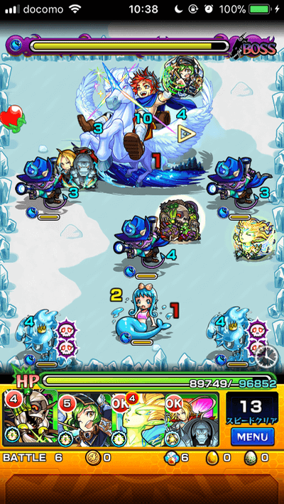 モンストフラッグ&エクスコーンボス3