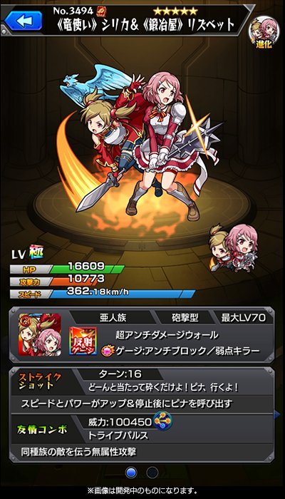 モンストシリカ&リズベット評価