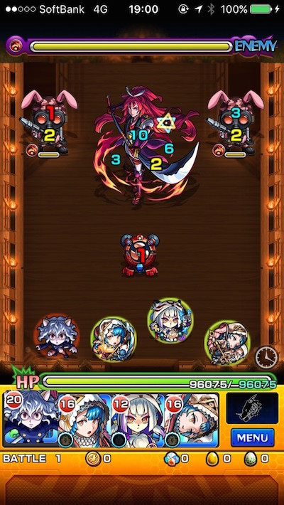 モンストこげつひめステージ1