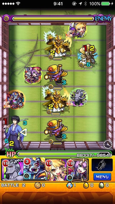 モンスト瀬田宗次郎攻略ステージ2