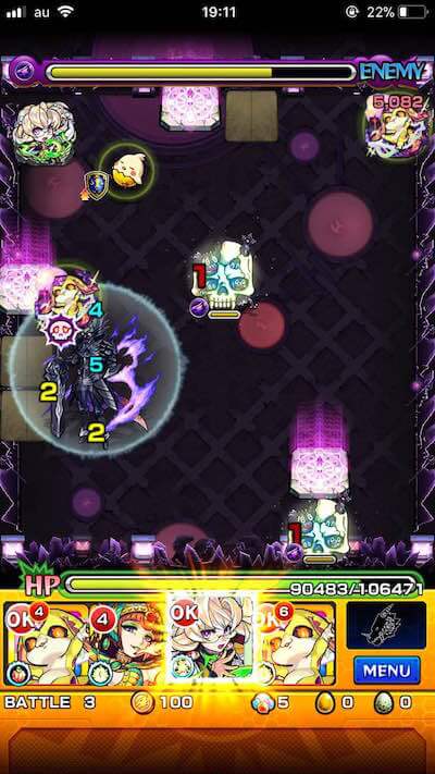 モンスト愛染明王ステージ3敵呼び出し後