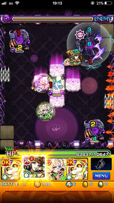 モンスト愛染明王ステージ4敵呼び出し後