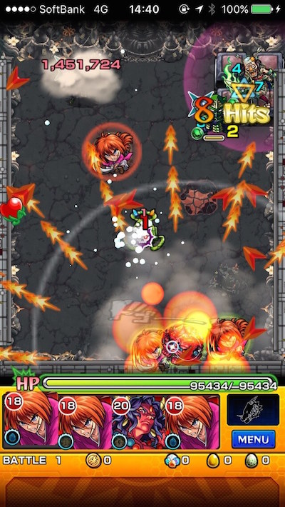 剣心通常攻撃 加撃積み