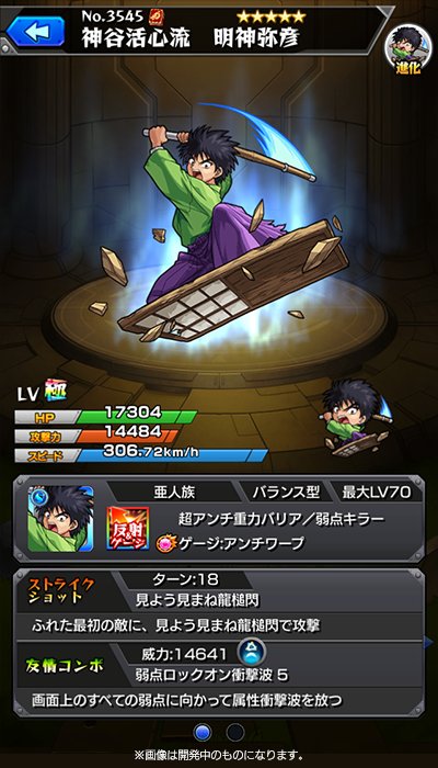 モンスト明神弥彦ステータス