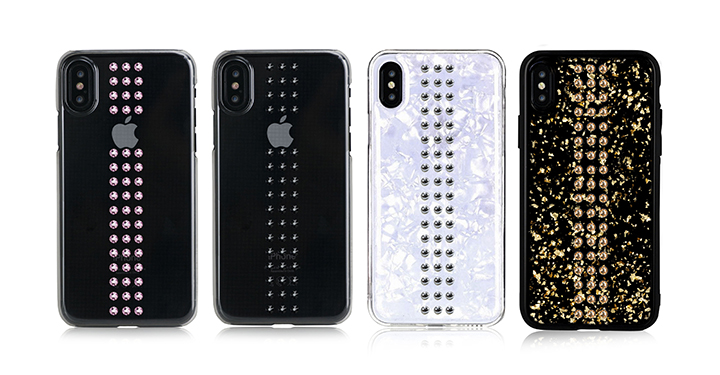 【iPhone XS】スワロフスキーのラインが魅力のiPhone XSケース「Bling My Thing Stripe」