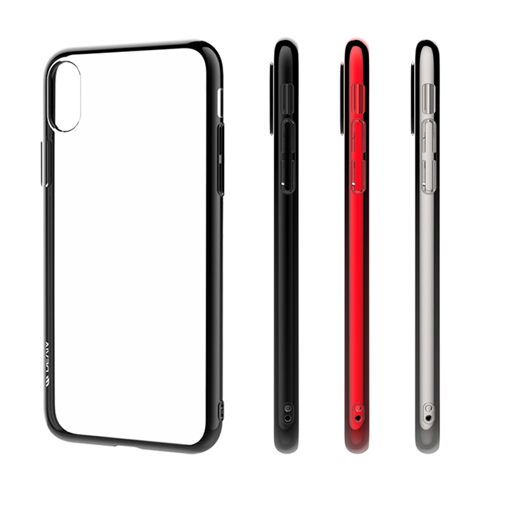 【iPhone XS／XS Max／XR】側面にメッキ加工を施した新型iPhone用クリアバンパーケース「Glitter soft case」