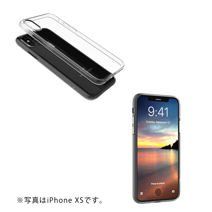 フィット感抜群！超薄型＆軽量 ソフトクリアケース/Naked case for iPhone XR