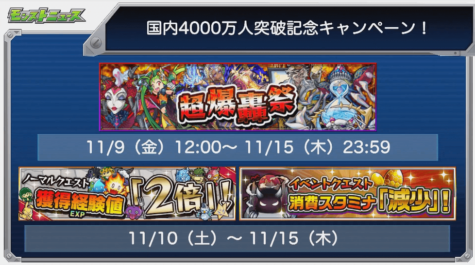 4000万人突破キャンペーン内容5