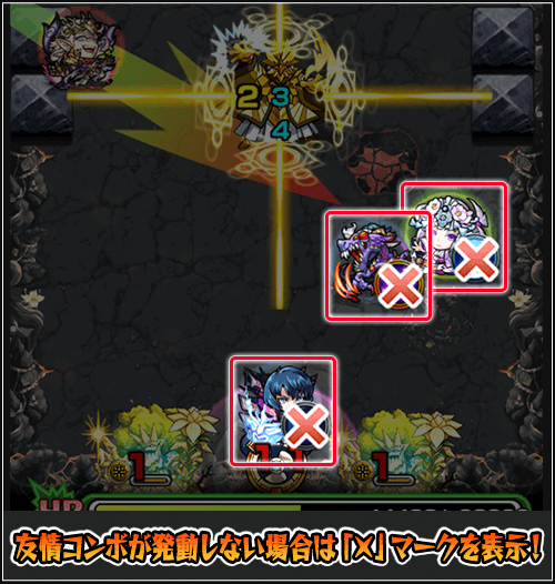 友情コンボの発動状況がわかりやすく