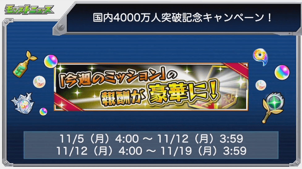 4000万人突破キャンペーン内容4