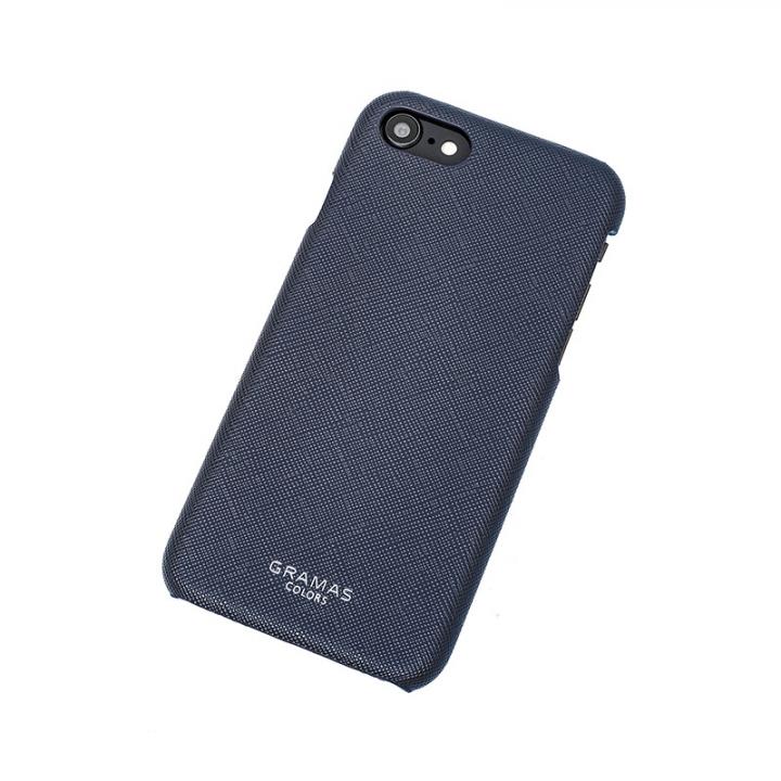 [10位] GRAMAS COLORS EURO Passione Shell PU Leather 背面ケース ネイビー iPhone 8/7