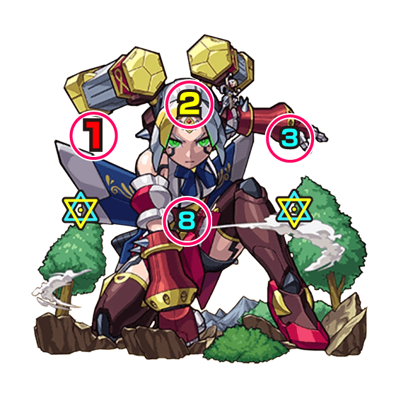 デイモス 中ボス(ステ3)攻撃パターン