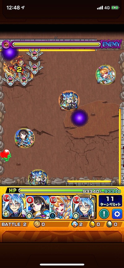 雪晴の遊地ステージ5 バトル2 ドクロ後