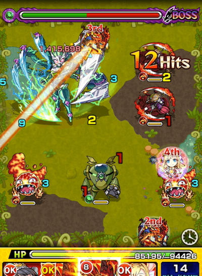モンストサラマンダーSS1段階目