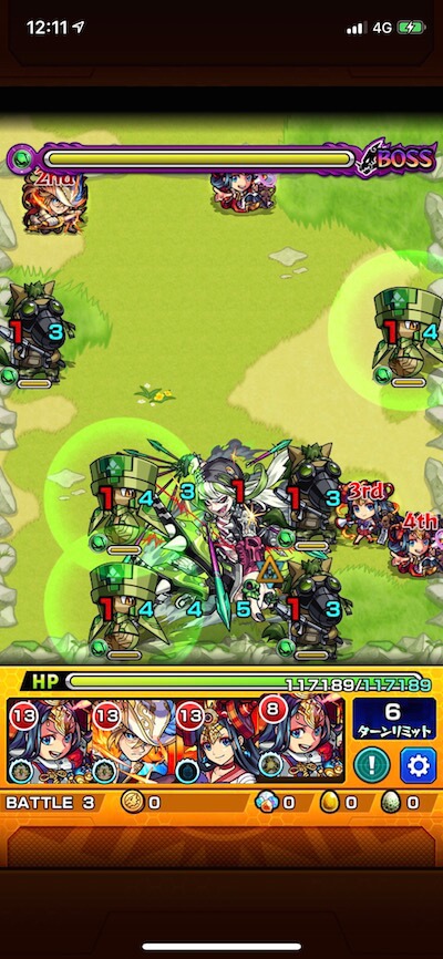 モンスト春色の広場4 ステージ3