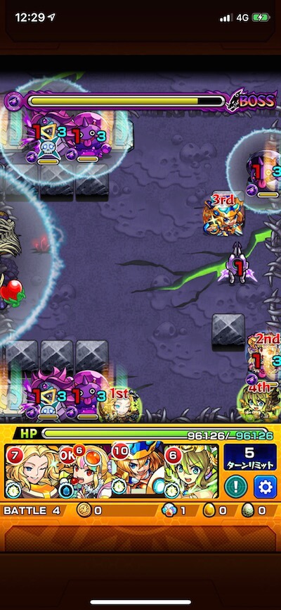 モンスト春色の広場5 ステージ4