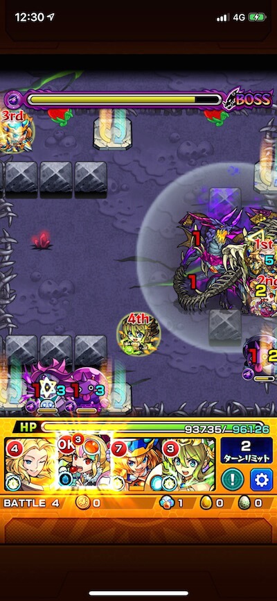 モンスト春色の広場5 ステージ4 クロスドクロ後