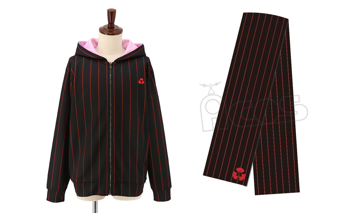【Fate】黒桜モチーフのパーカーとマフラーが発売決定。令呪の刺繍やピンクの裏地にも注目