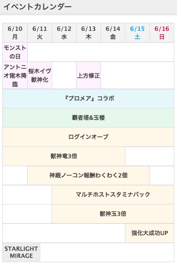 今週のキャンペーン一覧