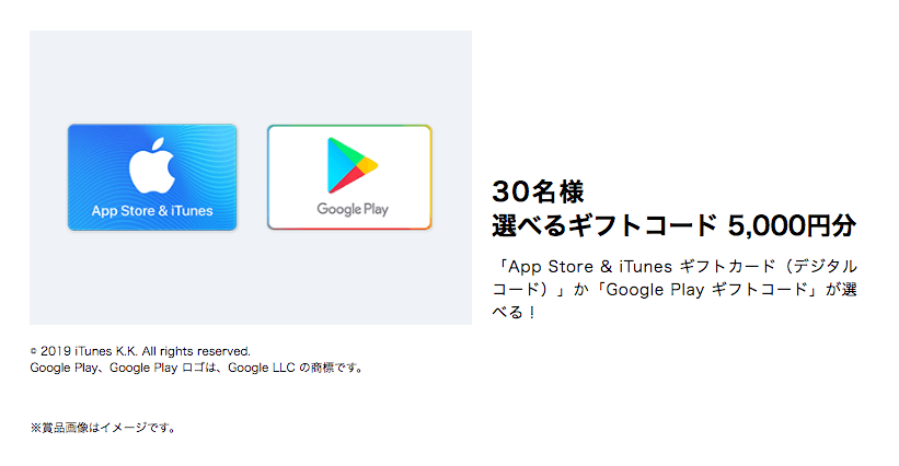 選べるギフトコード