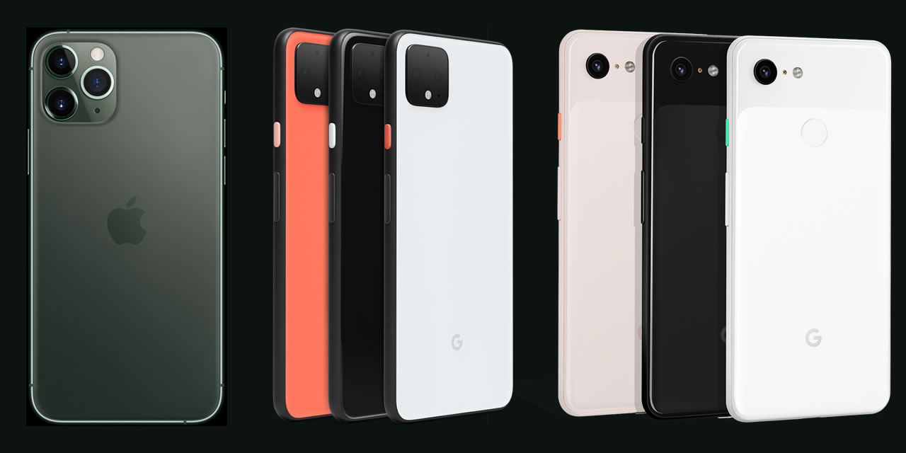 『iPhone 11 Pro』と『Pixel 4／3』のスペックを比較!