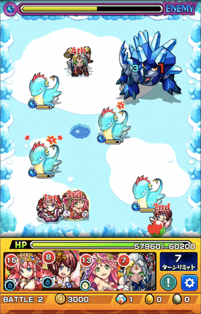 モンスト閃きの遊技場雪空の遊地4-4