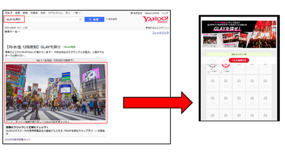 Yahoo! で「GLAYを探せ」と検索すると……隠れたメンバーを見つけだせ!