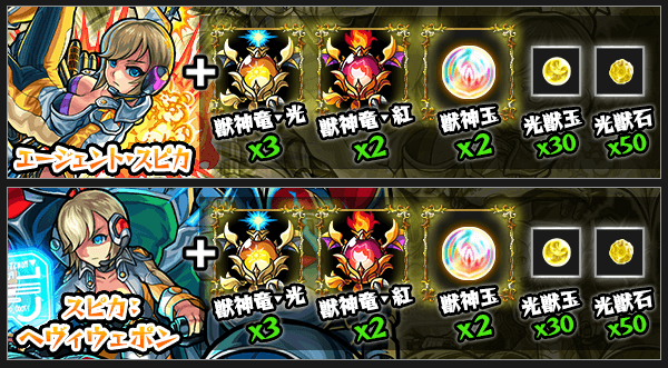 スピカ獣神化素材