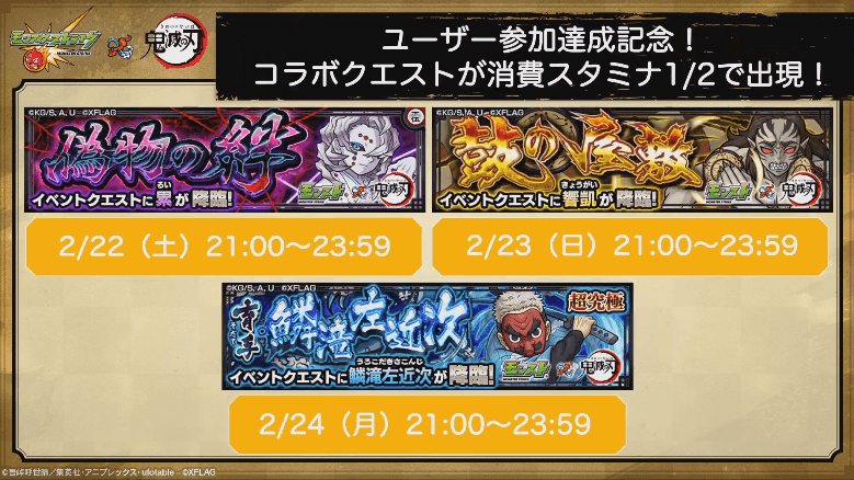 コラボクエストスタ半降臨
