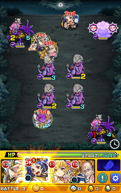 モンスト鬼滅の刃コラボ累 ステージ3