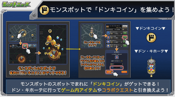 3モンスポットでドンキコインをゲット