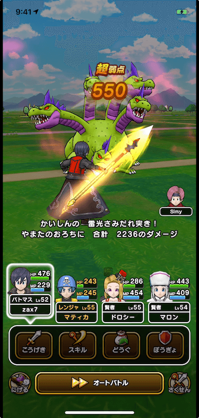 雷光さみだれ突き なにもなし