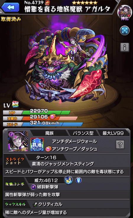 アガルタステータス