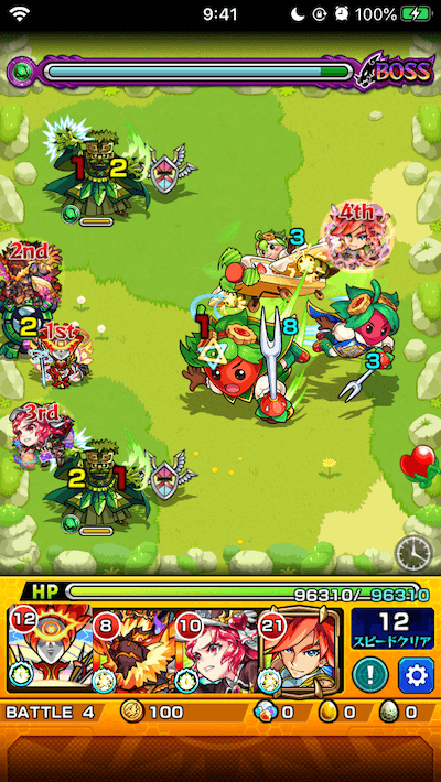 モンストストロベリーナイツボス1