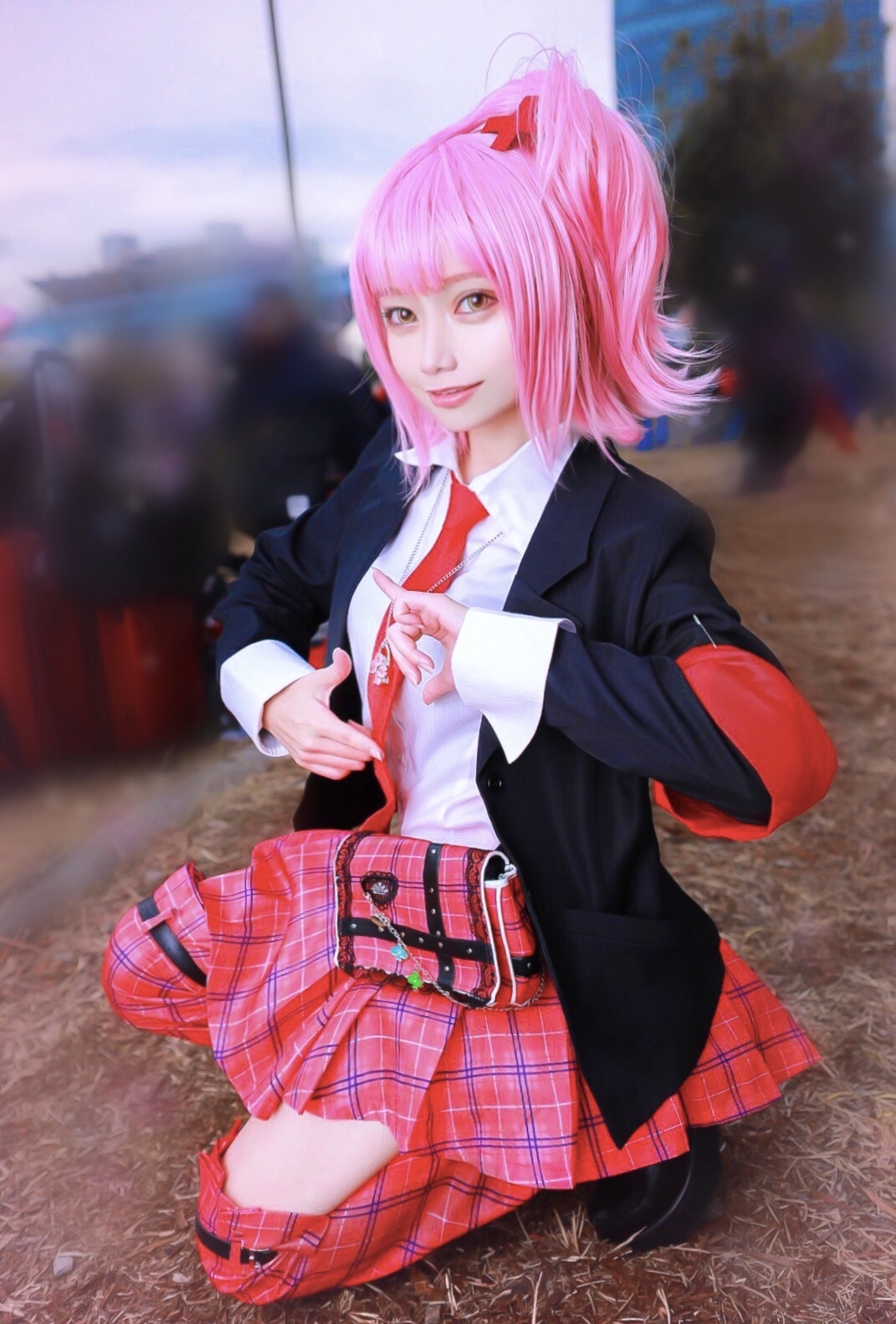 コスプレ sサイズ しゅごキャラ 日奈森あむ 三分妄想 制服 レッド系