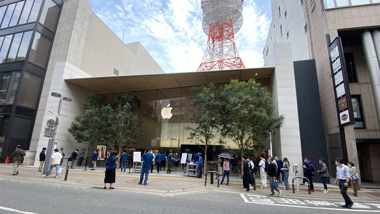 Apple Store福岡の営業再開を覗いてみた! 密回避で店内ガラガラだけど2時間待ち