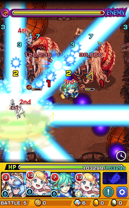 モンストレイ天草友情コンボ