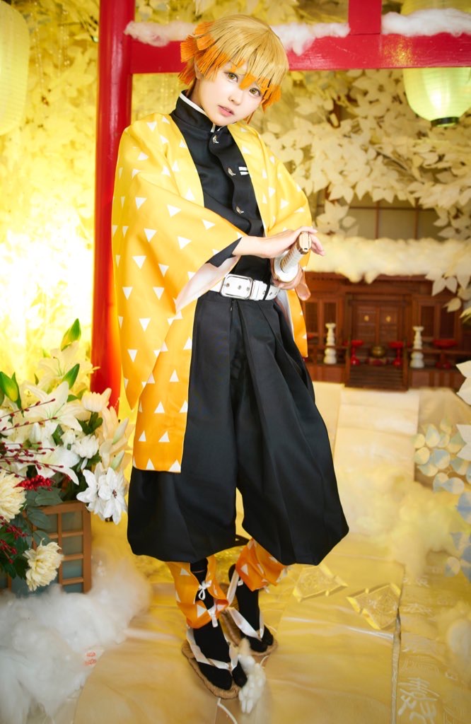 コスプレ 毎眠かのんさんの鬼滅の刃 我妻善逸 時透無一郎 人気2キャラのコスプレ画像まとめ Appbank