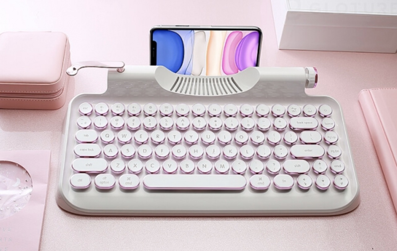 新色発売 レトロかわいいタイプライター風メカニカルキーボード Appbank