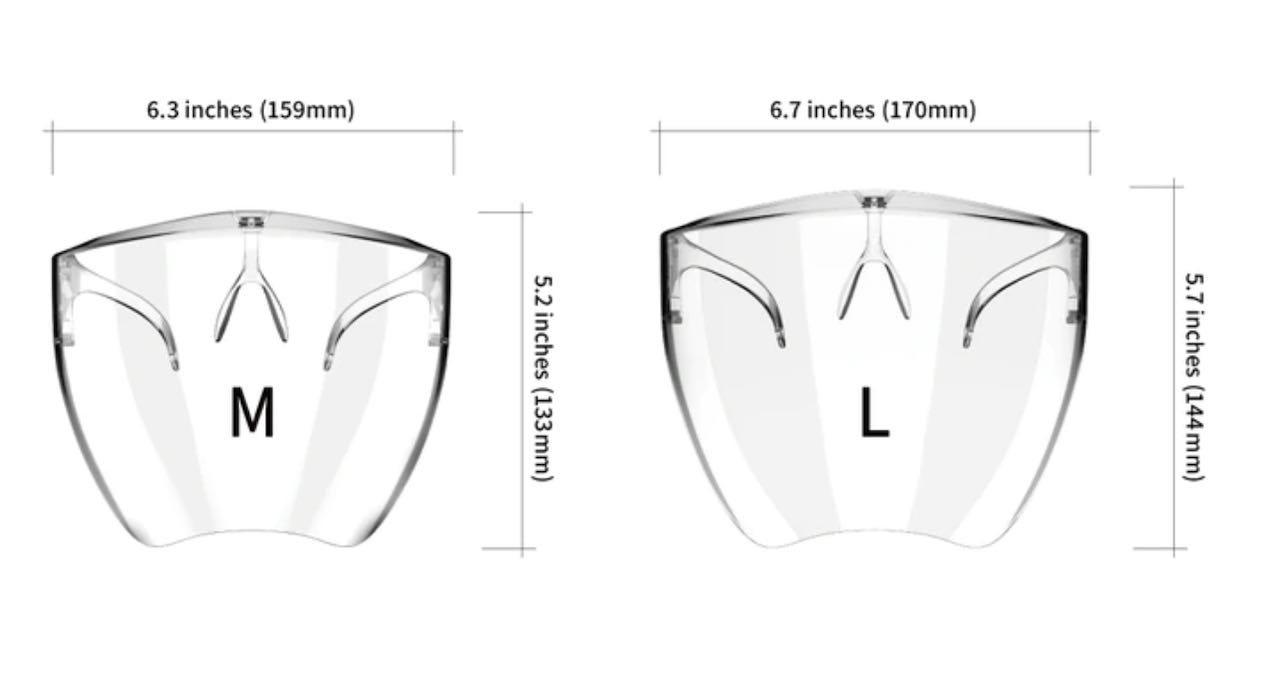 Blocc, フェイスシールド ,スタイリッシュ, かっこいい, COVID-19, 新型コロナウィルス対策, サイズ