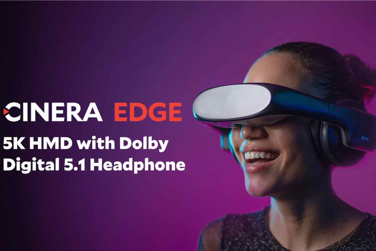 Cinera Edge, 5K, Dolby 5.1, ヘッドマウントディスプレイ、クラウドファンディング、Kickstarter, バナー