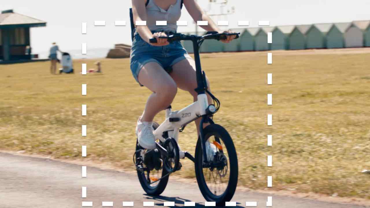 HIMO Z20, Eバイク, 折りたたみ式, 電動自転車, クラウドファンディング, 走る様子