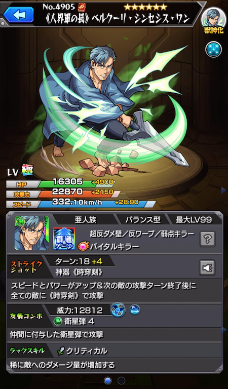 ベルクーリステータス